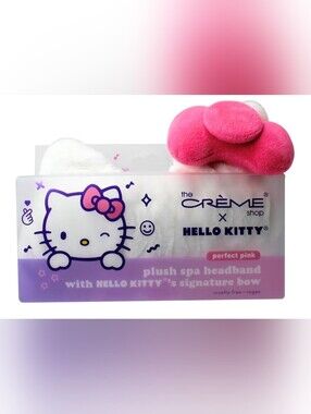 The Crème Shop x Hello Kitty Plush Spa Headband - Perfect Pink NIP
